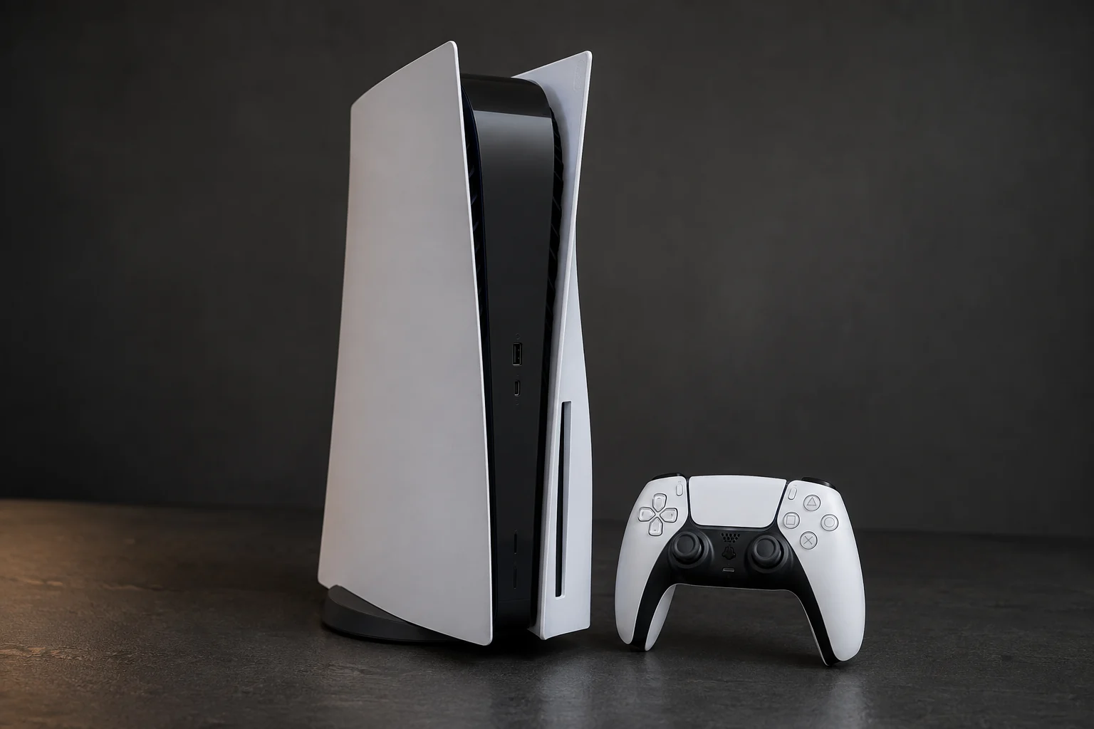 Illustration d’une console PS5 avec sa manette